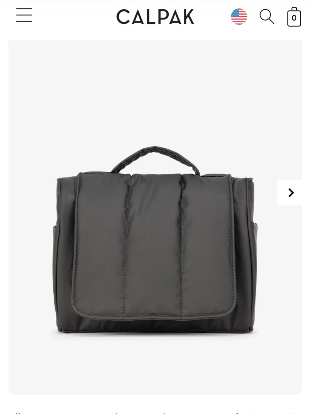 Calpak Luka Hanging Toiletry Bag in Matte Black